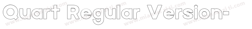Quart Regular Version字体转换